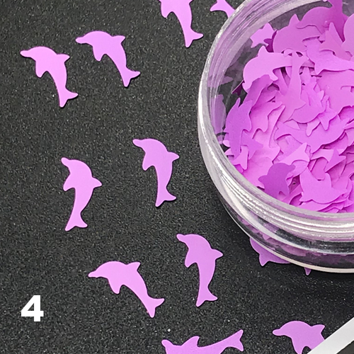 Dolphin Nail Art Glitter Confetti Nail Decoration