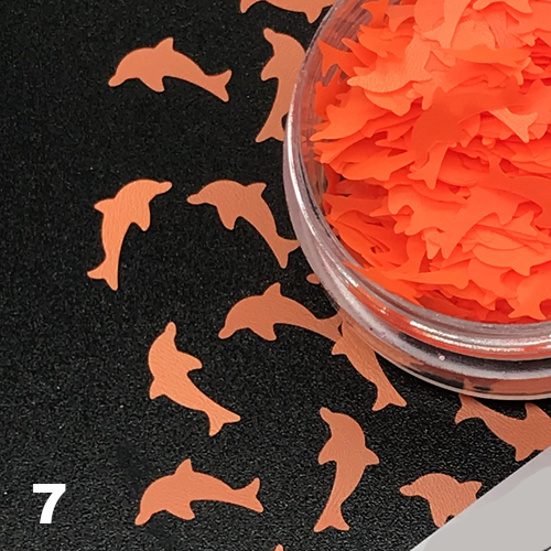 Dolphin Nail Art Glitter Confetti Nail Decoration