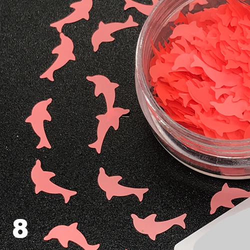 Dolphin Nail Art Glitter Confetti Nail Decoration