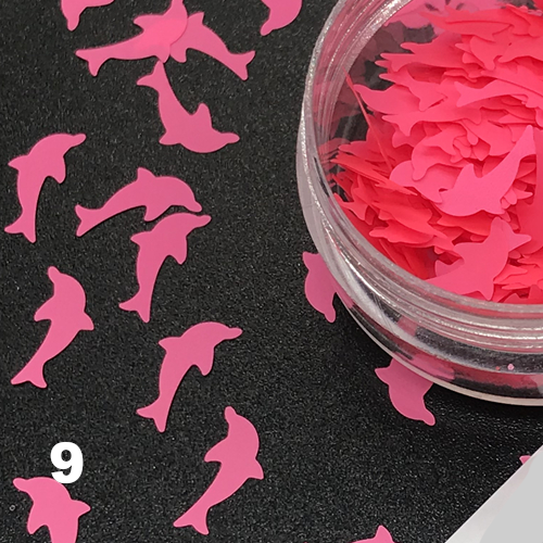 Dolphin Nail Art Glitter Confetti Nail Decoration