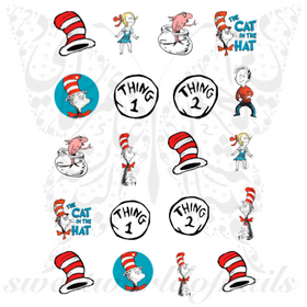 Dr. Seuss Nails The Cat in the Hat Nail Water Decals