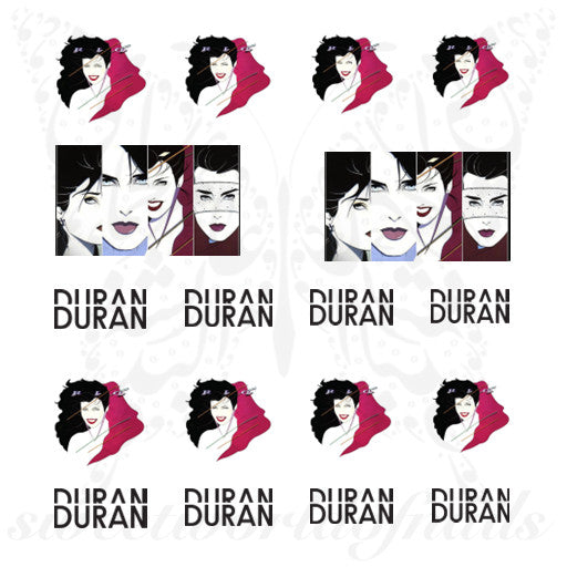 Duran Duran Rio Nail Art Water Decals