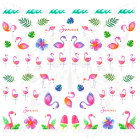 Flamingo Nails Nail Water Decals