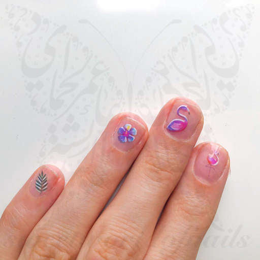 Flamingo Nails Nail Water Decals