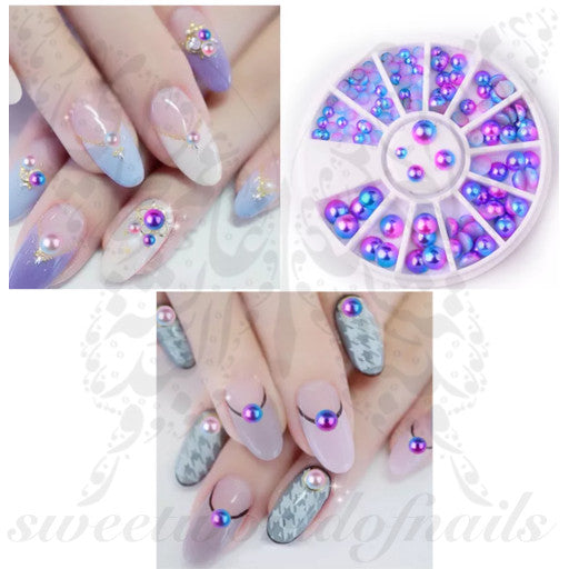 Decoration Nails Pearls 2 4, Mermaid Nails Rhinestone