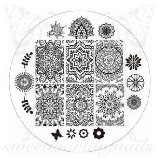 Floral Nail Art Acrylic Stamping Plate