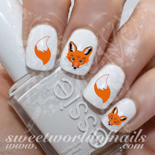 Fox Nail Art Tail Nail Water Decals 