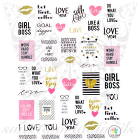 Girl Boss Nail Art Stickers