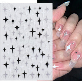 Glitter Stars Nail Art Stickers