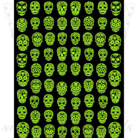 Glow in Dark Sugar Skulls Nail Stickers