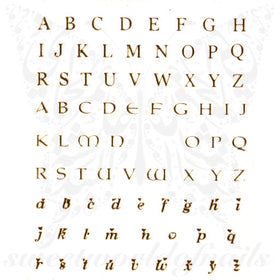 Gold Alphabet letters Nail Water Decals
