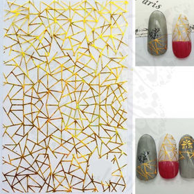 Gold Metallic Shapes Nail Stickers