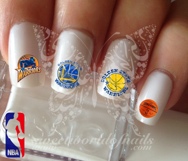 Golden state warriors NBA Basketball Nail Art Water Decals Nail Transfers Wraps