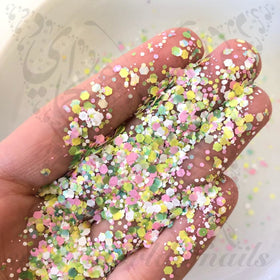 Candy Nail Art Hexagon Glitter
