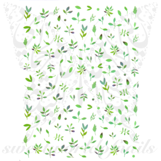 Green Leaves Nail Art Nail Stickers