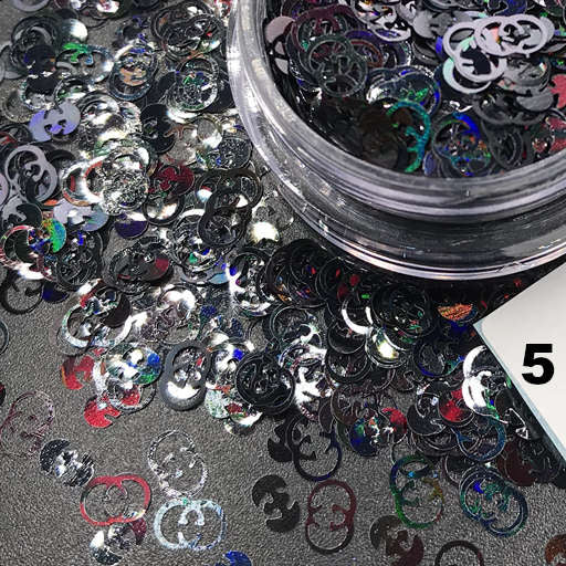 Gucci Nail Art Glitter Confetti Nail Decoration