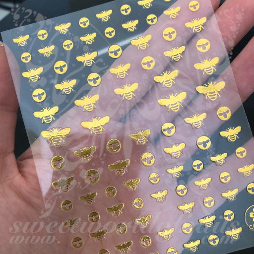 Gucci Bee Gold Nail Stickers