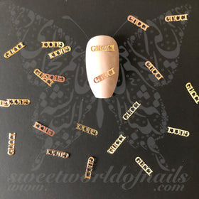 Gucci Nails Gold Thin Metallic Nail Charms