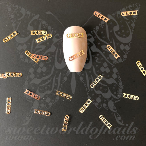 Gucci Nails Gold Thin Metallic Nail Charms