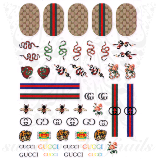 Snake Bee Nail Art Stickers