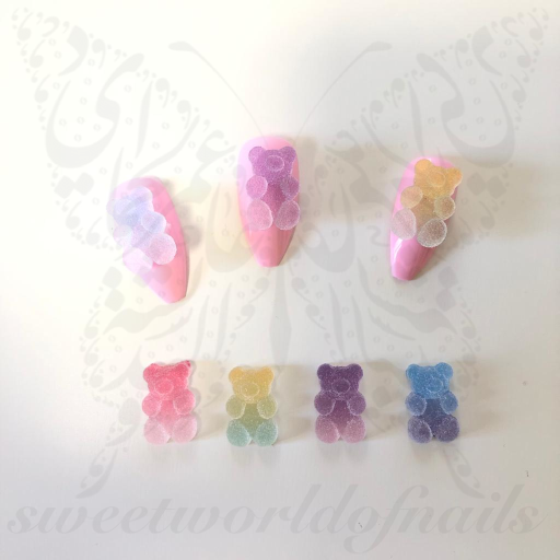 Irradiance 3D Gummy Bear Nail Charms With Box Made With Acrylic Nail  Decoration Art 30 Pieces 