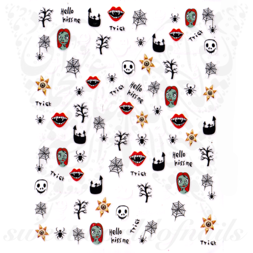 Halloween Nails Scary Nail Stickers