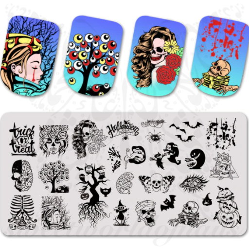 Halloween Nail Art Stamping Plate