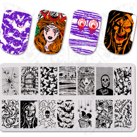 Halloween Nail Art Stamping Plate