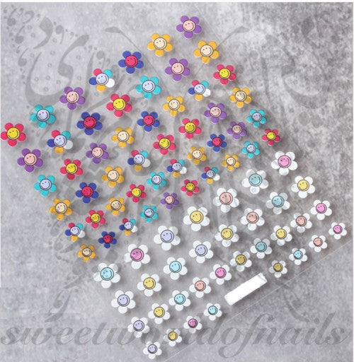 Happy Flower Nail Art Stickers