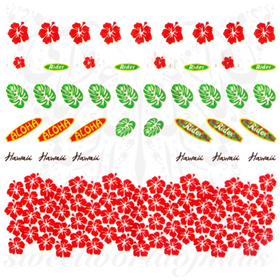 Hawaii Nails Tropical Nail Water Decals