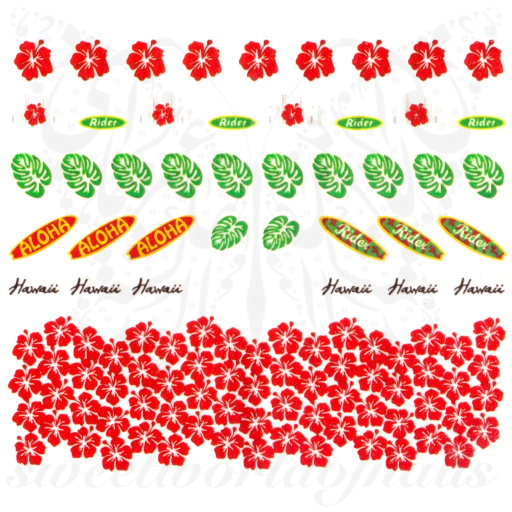 Hawaii Nails Tropical Nail Water Decals