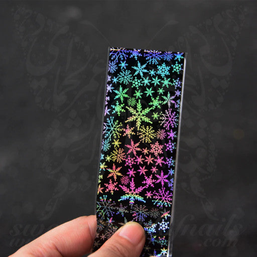 Snowflakes Holographic Transparent Nail Foil Paper Nail Art