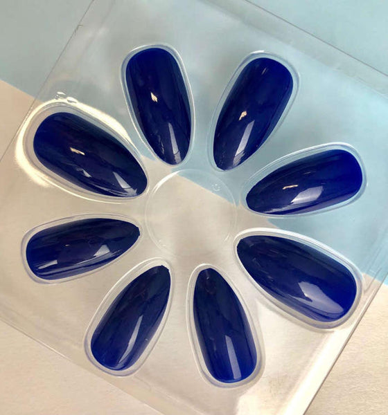 Royal Blue False Fake Nails Falsies / 24 Nails