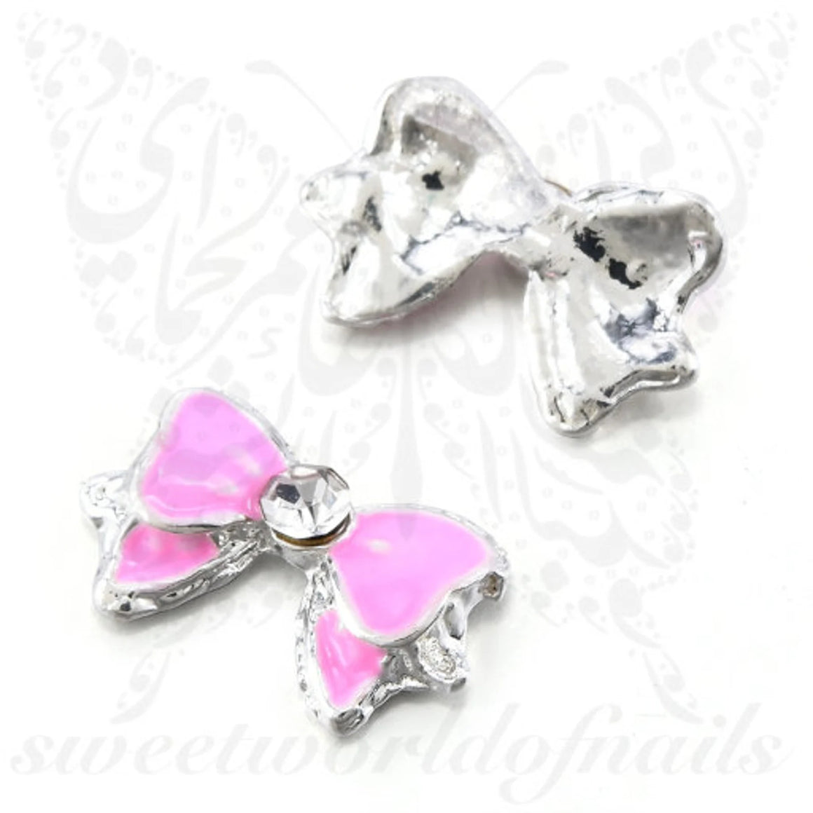 3D Pink Bow Nail Decoration/ 2pcs