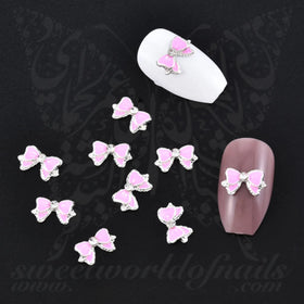 3D Pink Bow Nail Decoration/ 2pcs