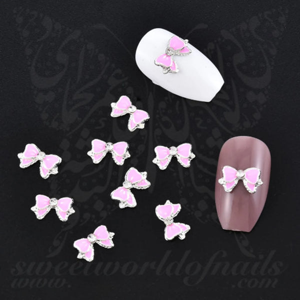 3D Pink Bow Nail Decoration/ 2pcs