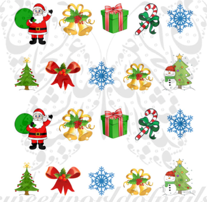 Christmas Collection Nail Art Water Decals Nail Transfers Wraps