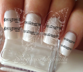 Music Sheet Notes Nail Art Music Notes Nail Water Decals Transfers Wraps