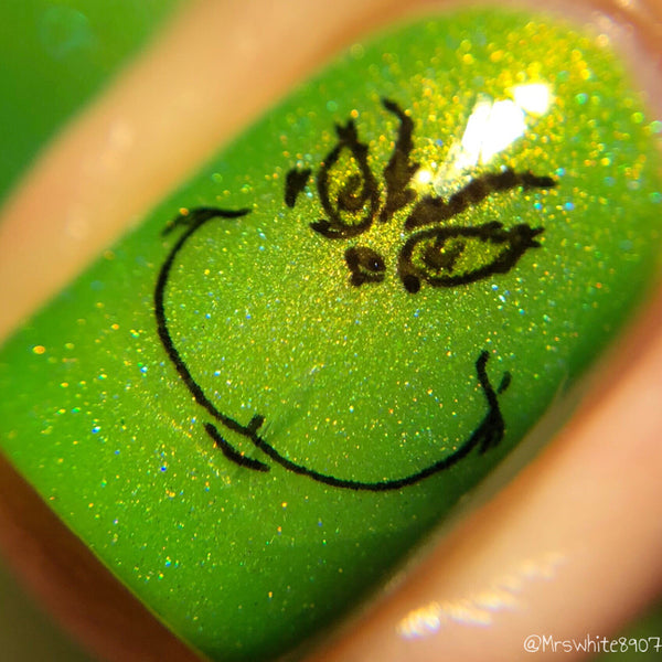The Grinch Nail Art Nail Water Decals Transfers
