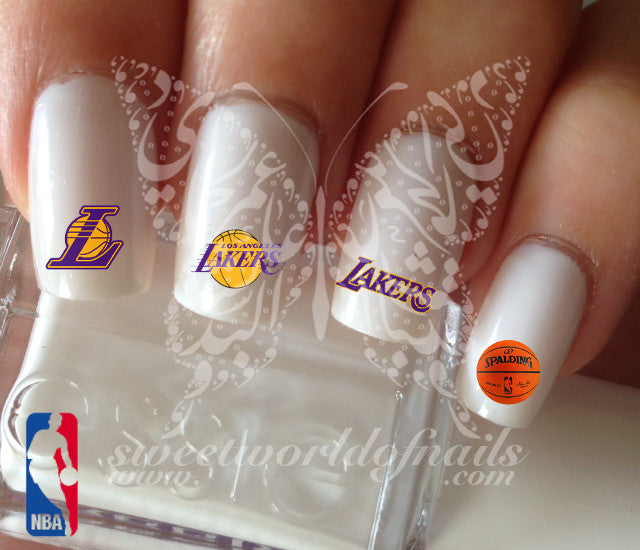 Los Angeles Lakers NBA Basketball Nail Art Water Decals