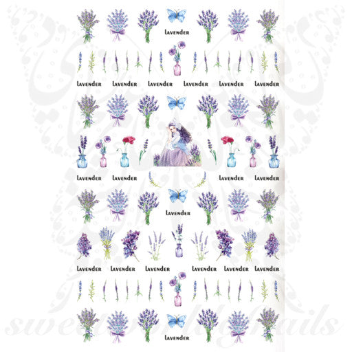 Lavender Nail Art Stickers