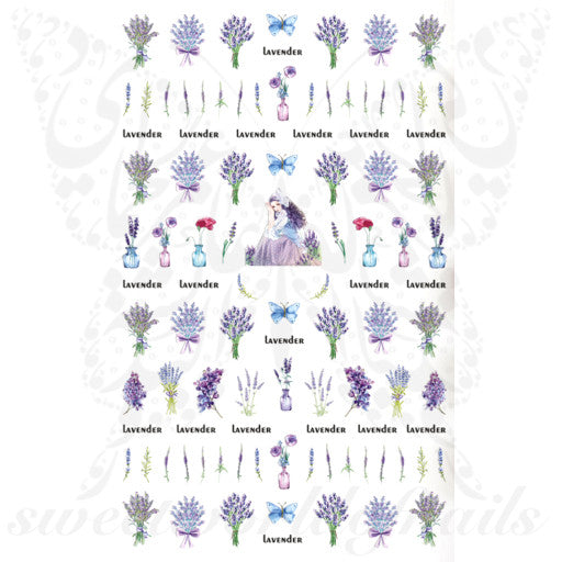 Lavender Nail Art Stickers
