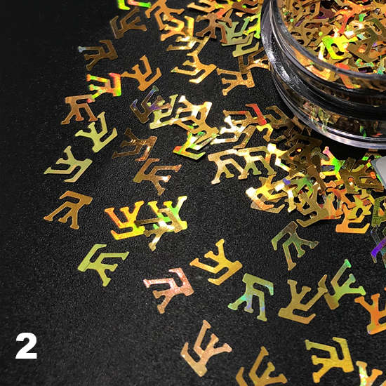 Luxe Nail Art Glitter Confetti Nail Decoration