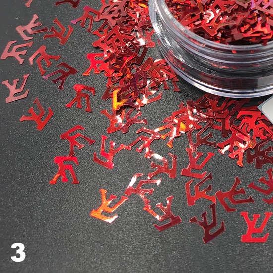 Louis Vuitton Nail Art Glitter Confetti Nail Decoration
