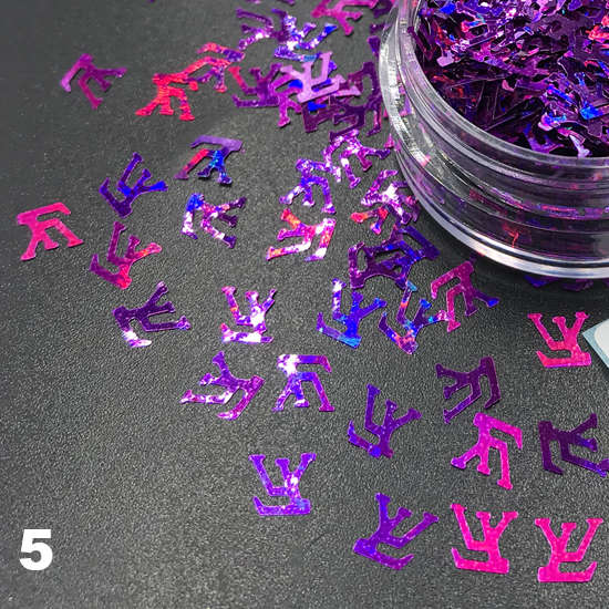 Louis Vuitton Nail Art Glitter Confetti Nail Decoration