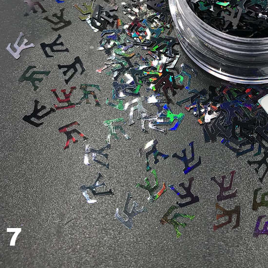 Louis Vuitton Nail Art Glitter Confetti Nail Decoration