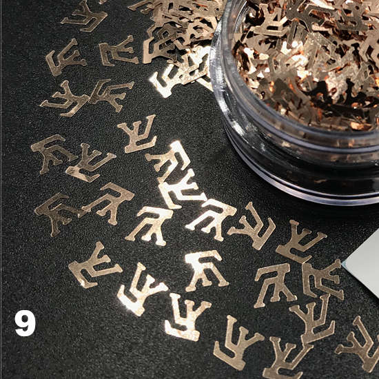 Louis Vuitton Nail Art Glitter Confetti Nail Decoration
