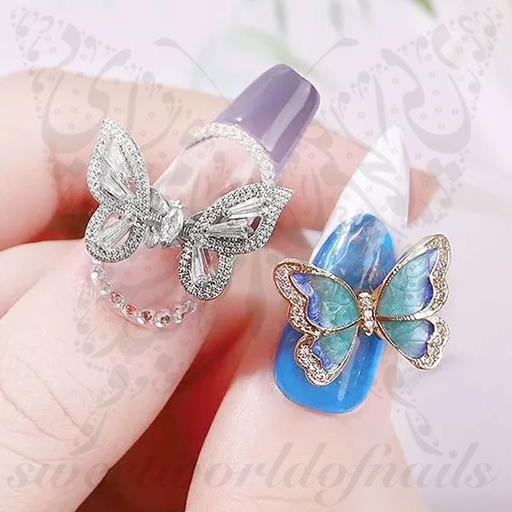 Movable Luxe 3D Butterfly Nail Art Charm Decoration