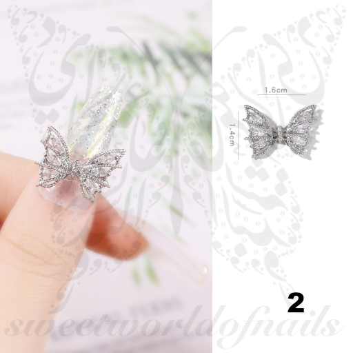 Movable Luxe 3D Butterfly Nail Art Charm Decoration
