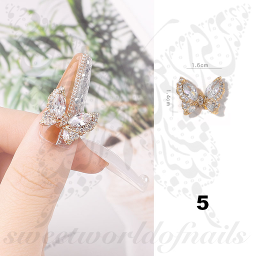 Movable Luxe 3D Butterfly Nail Art Charm Decoration